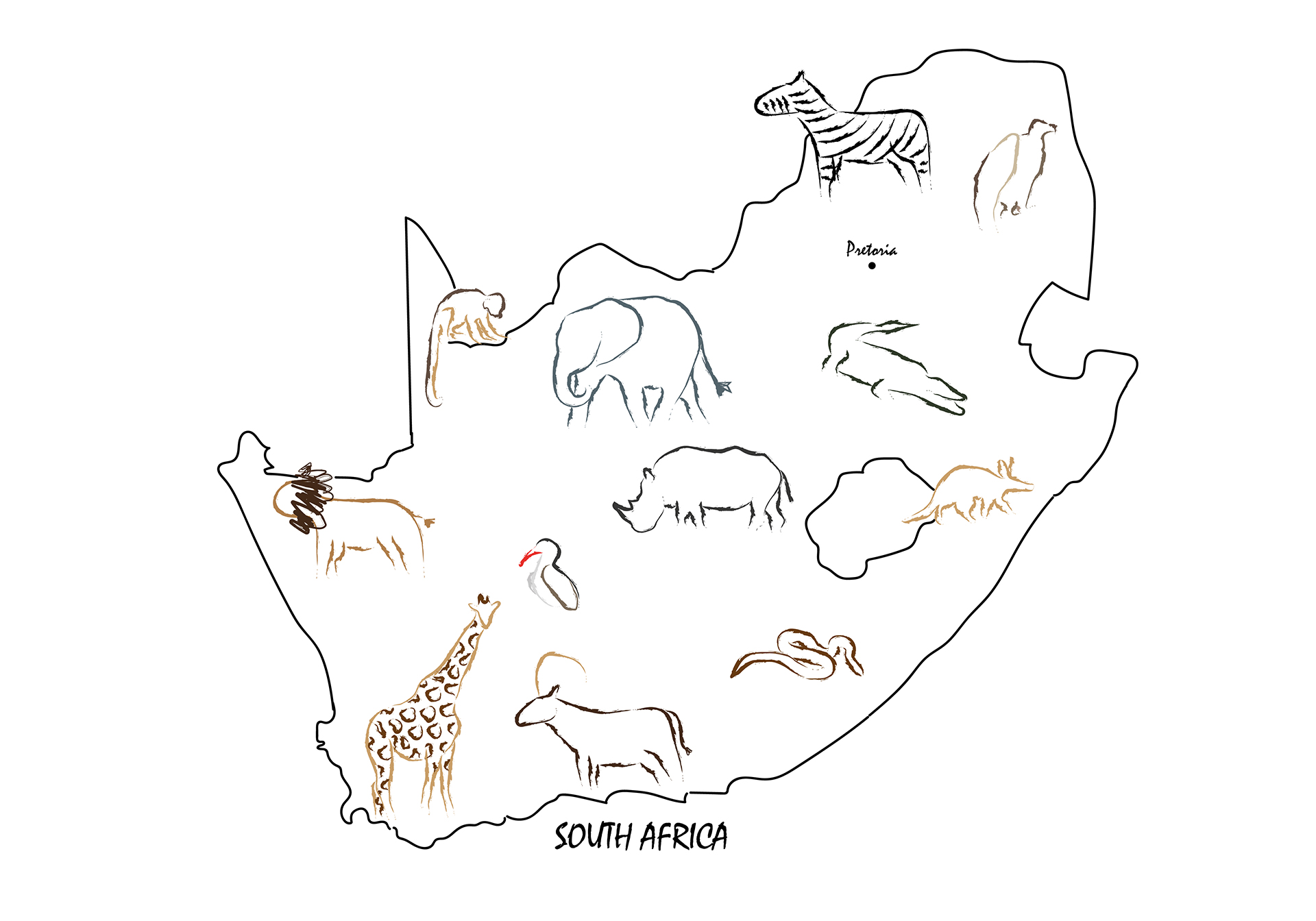 Carte Afrique du sud