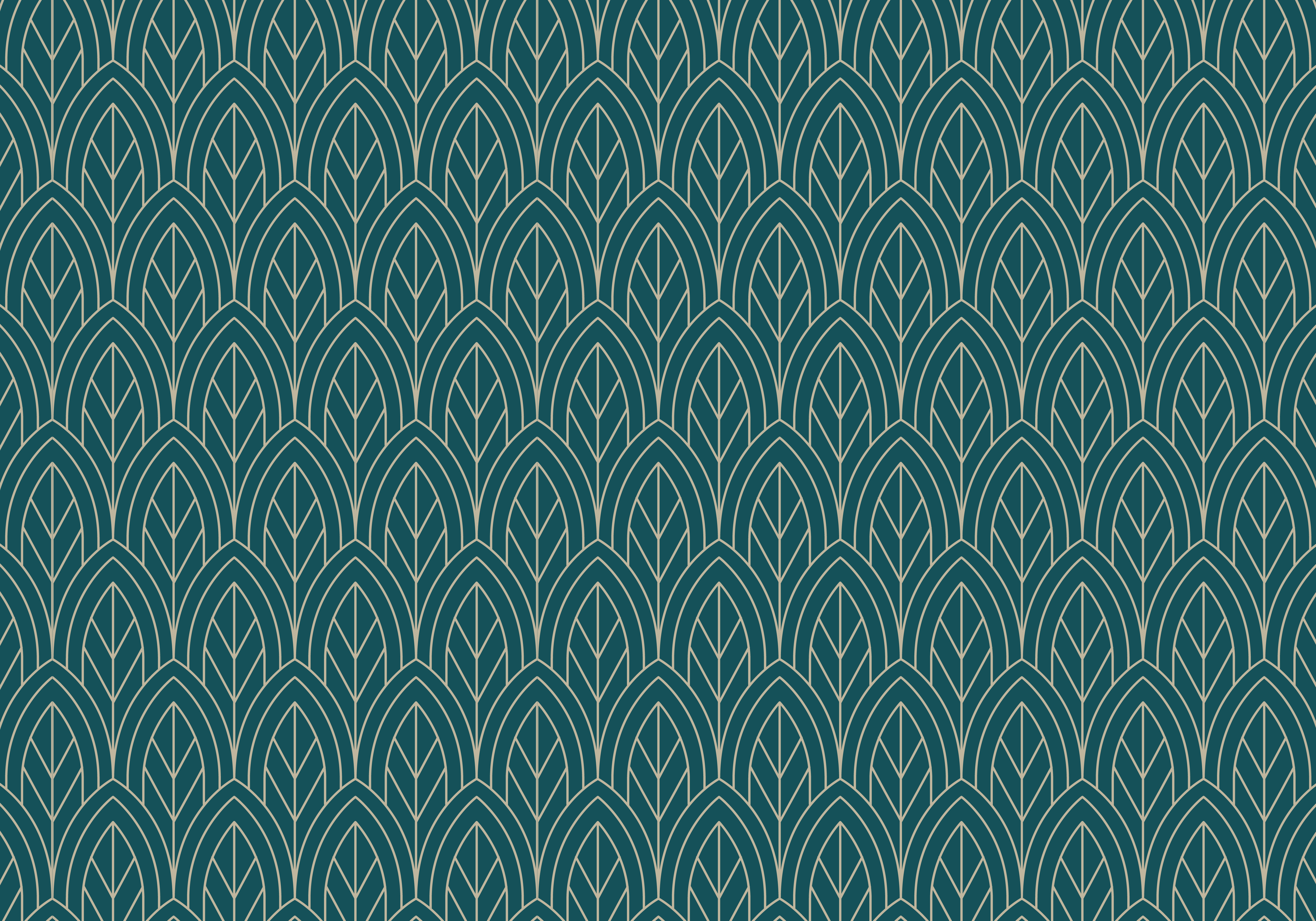 Feuilles art déco doré