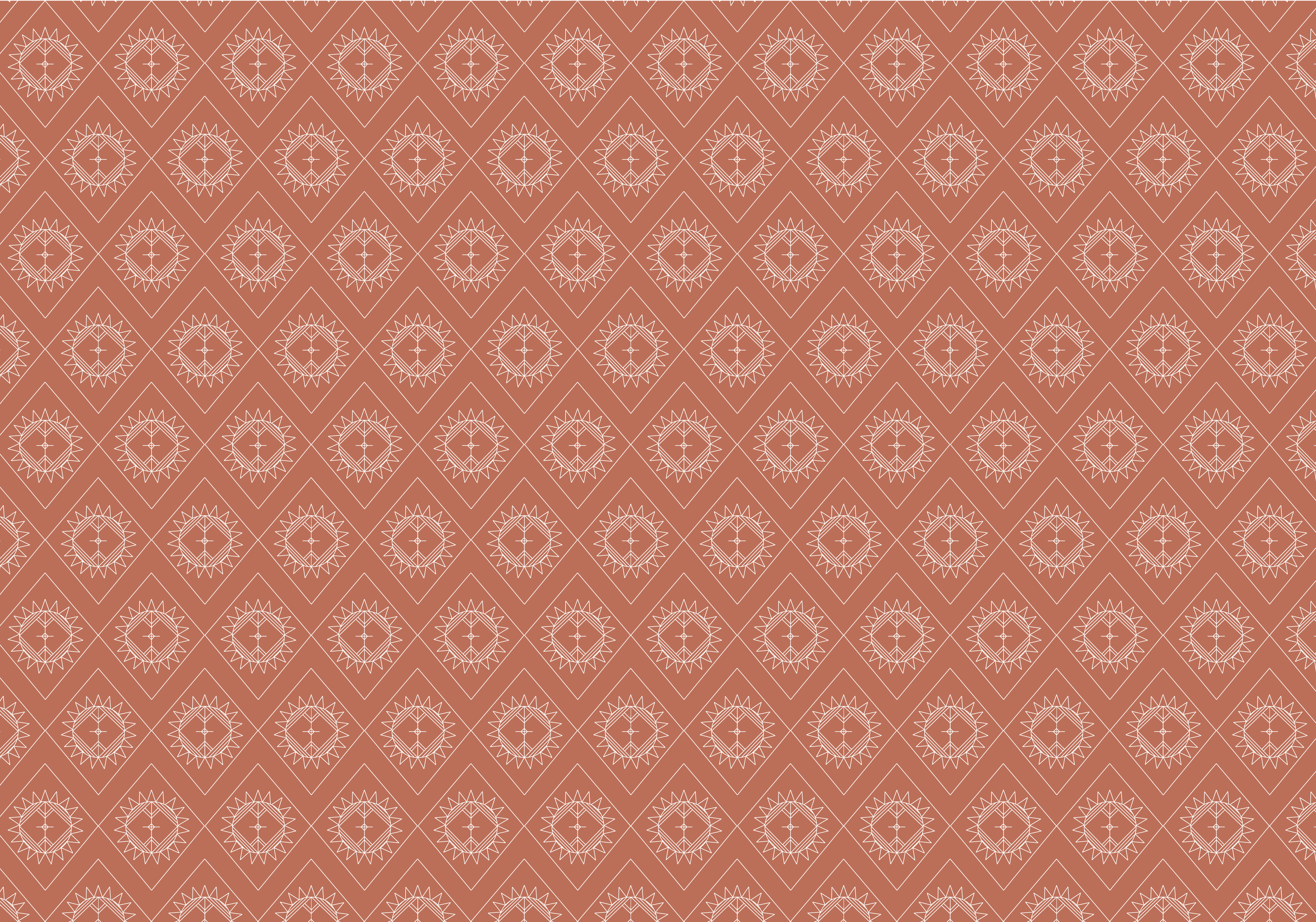 Mandala soleil terracota