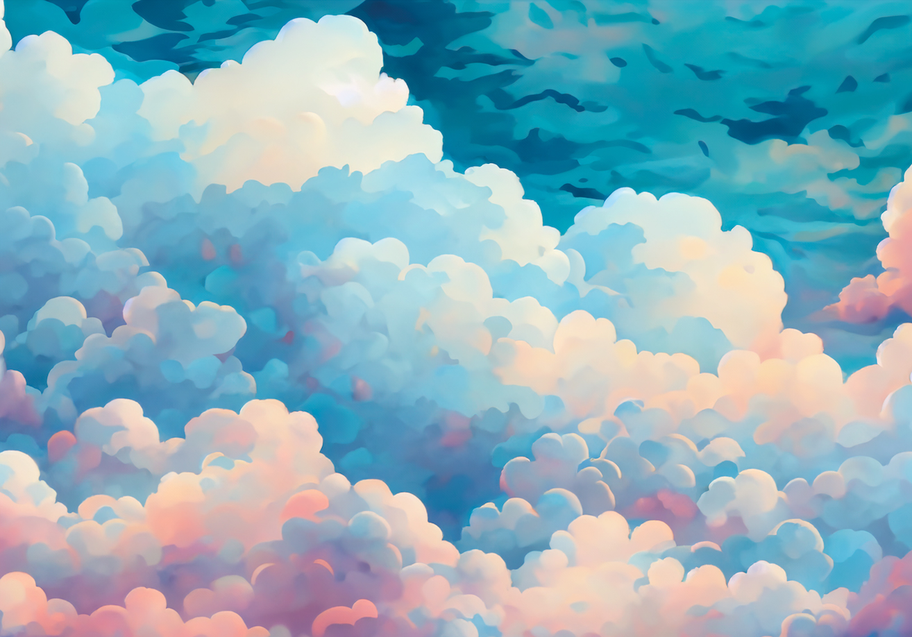 Nuage matin peinture