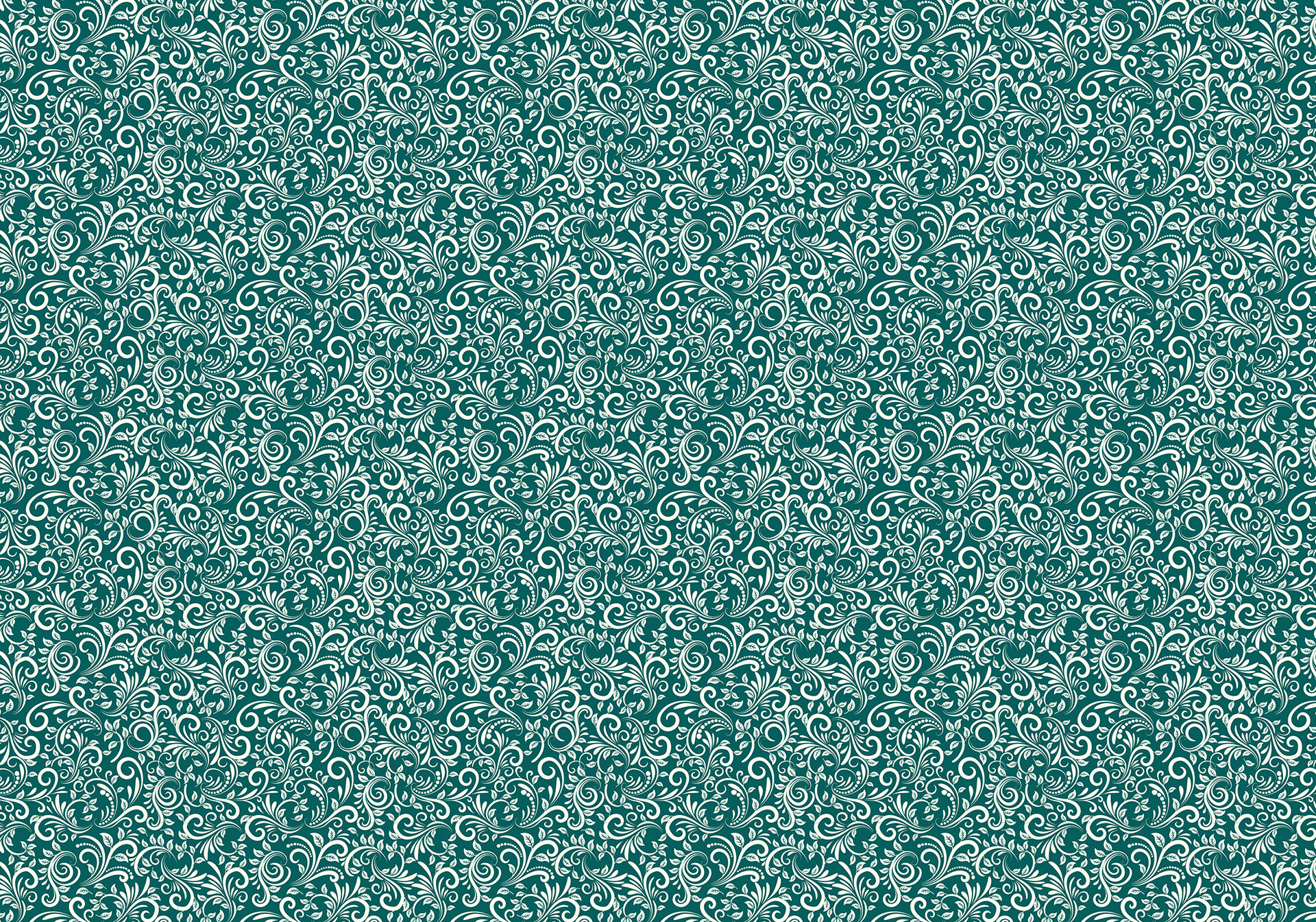 Ornement baroque vert