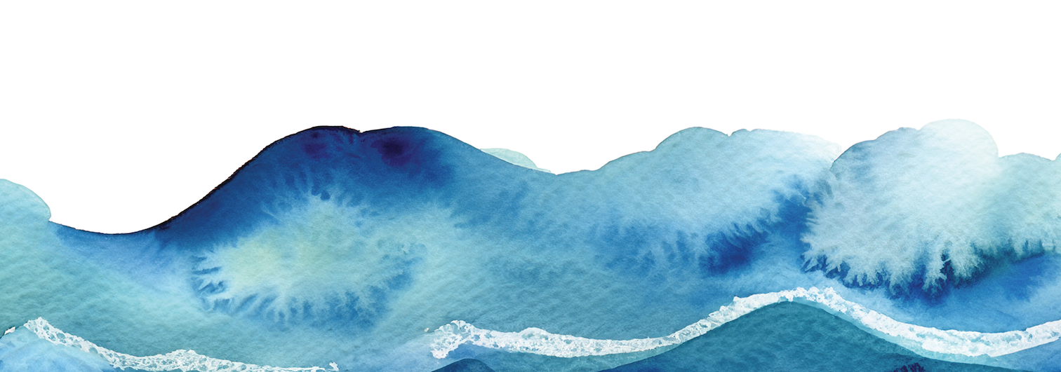 Petites vagues aquarelle