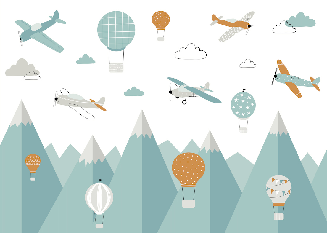 Avions montagnes et Montgolfière