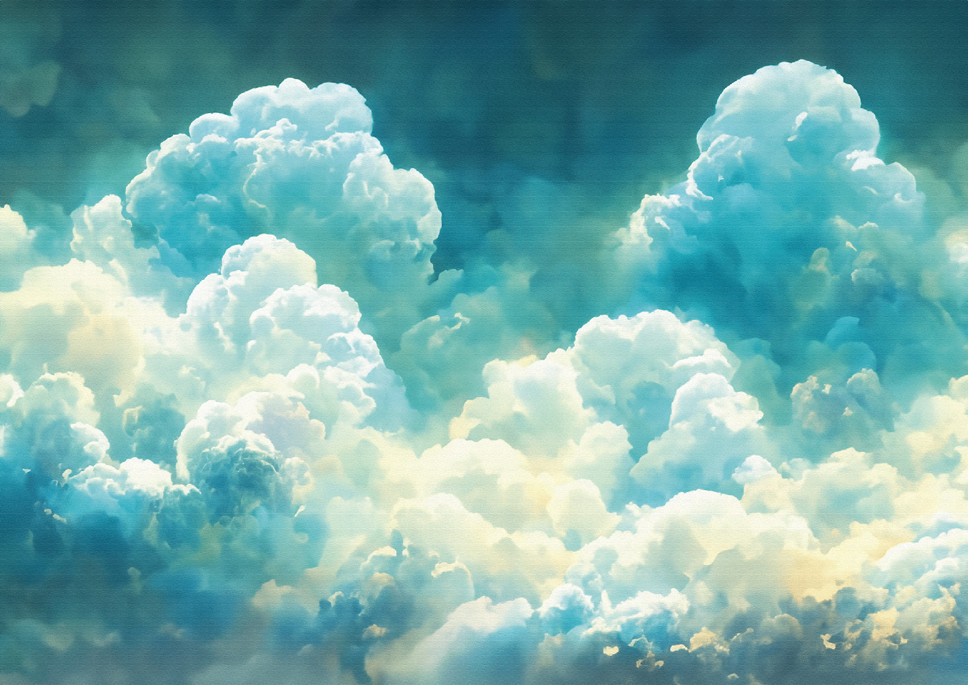 Toile peinture nuages